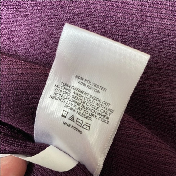 Express Purple Ribbed Open Front Long Cardigan Shawl Collar Size Small - Picture 13 of 13